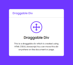 Draggable Div Element in HTML CSS & JavaScript | Compositu